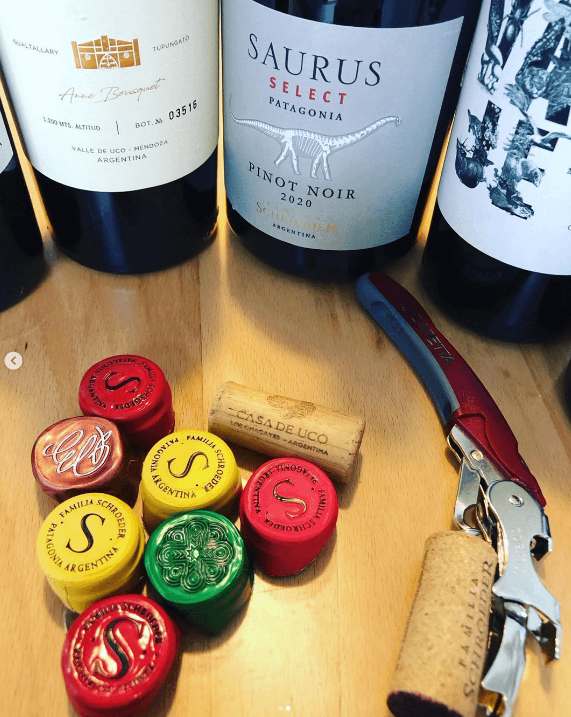 Corchos y cápsulas de las bodegas de la selección